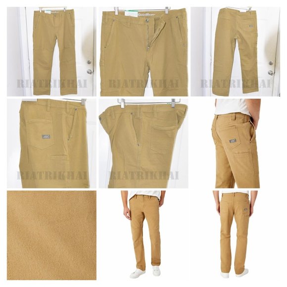 TAN NWT Men Utility PantEddie Bauer Men’s Relaxed Fit Straight Leg